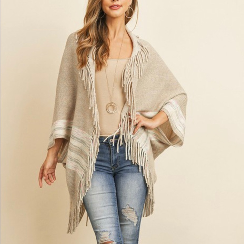 HOST PICK Bohemian fringe shawl